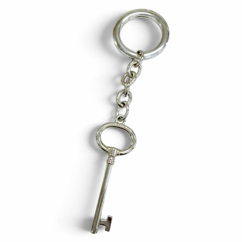 TIFFANY&Co. Tiffany AG925 Key Motif Ring Keychain Bag Charm Silver Weight 19....